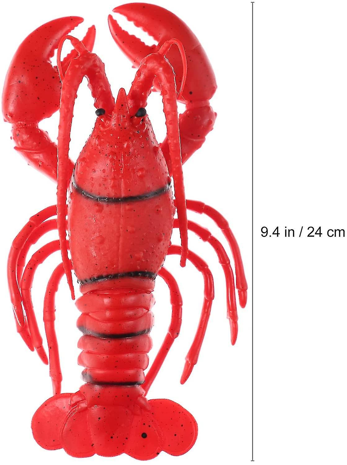 Toy Lobster Rubber，lobster Shape Simulation Soft Rubber Model Pinch Children's Toys