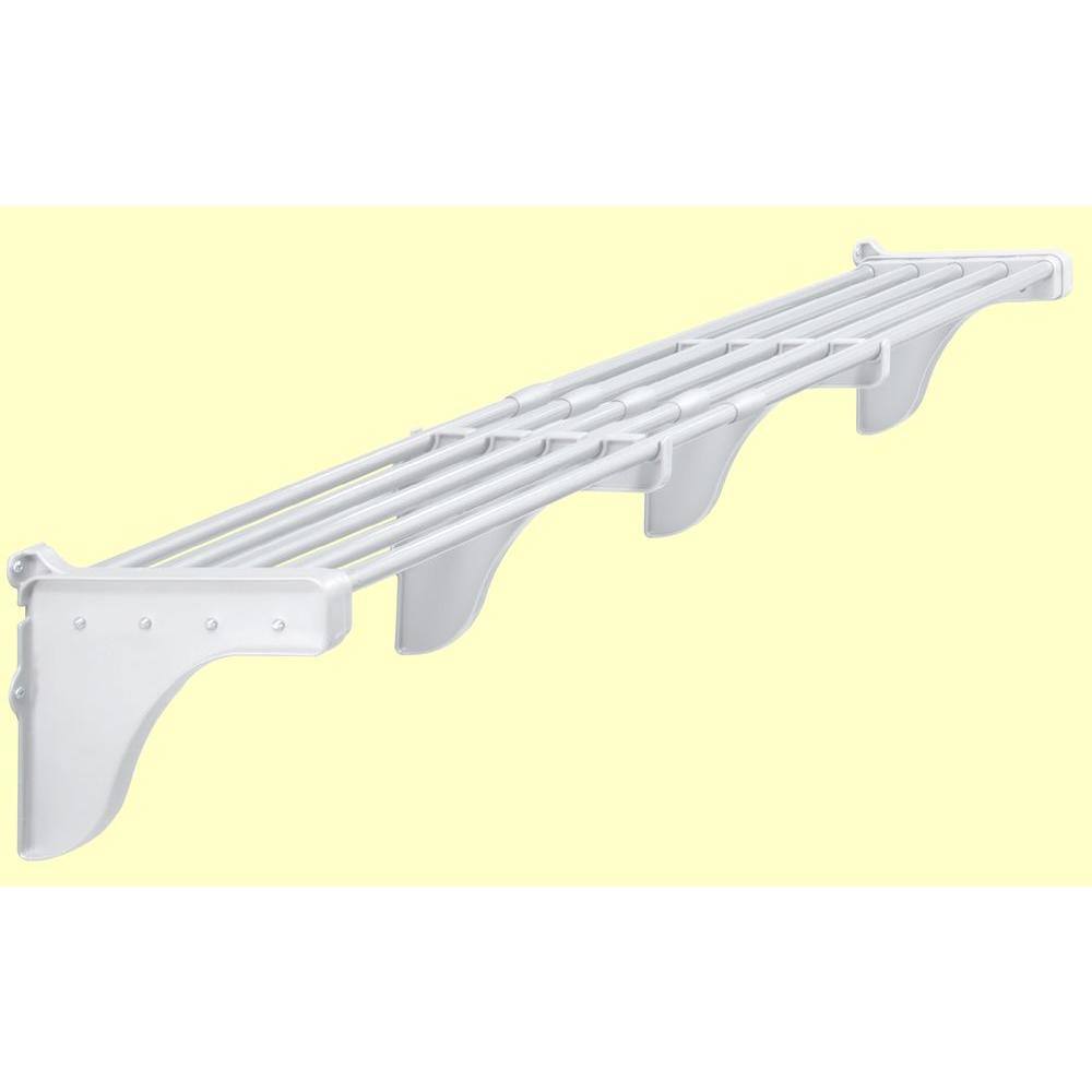 EZ Shelf 40 in. - 75 in. Metal 4-Expandable Garage Shelf in White (Set of 4) EZS-G-SW72-4