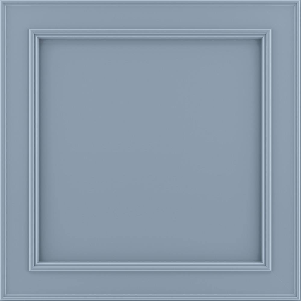 American Woodmark Brookland 14-916 in. W x 14-12 in. D x 34 in. H Cabinet Door Sample in Painted Mist 98178