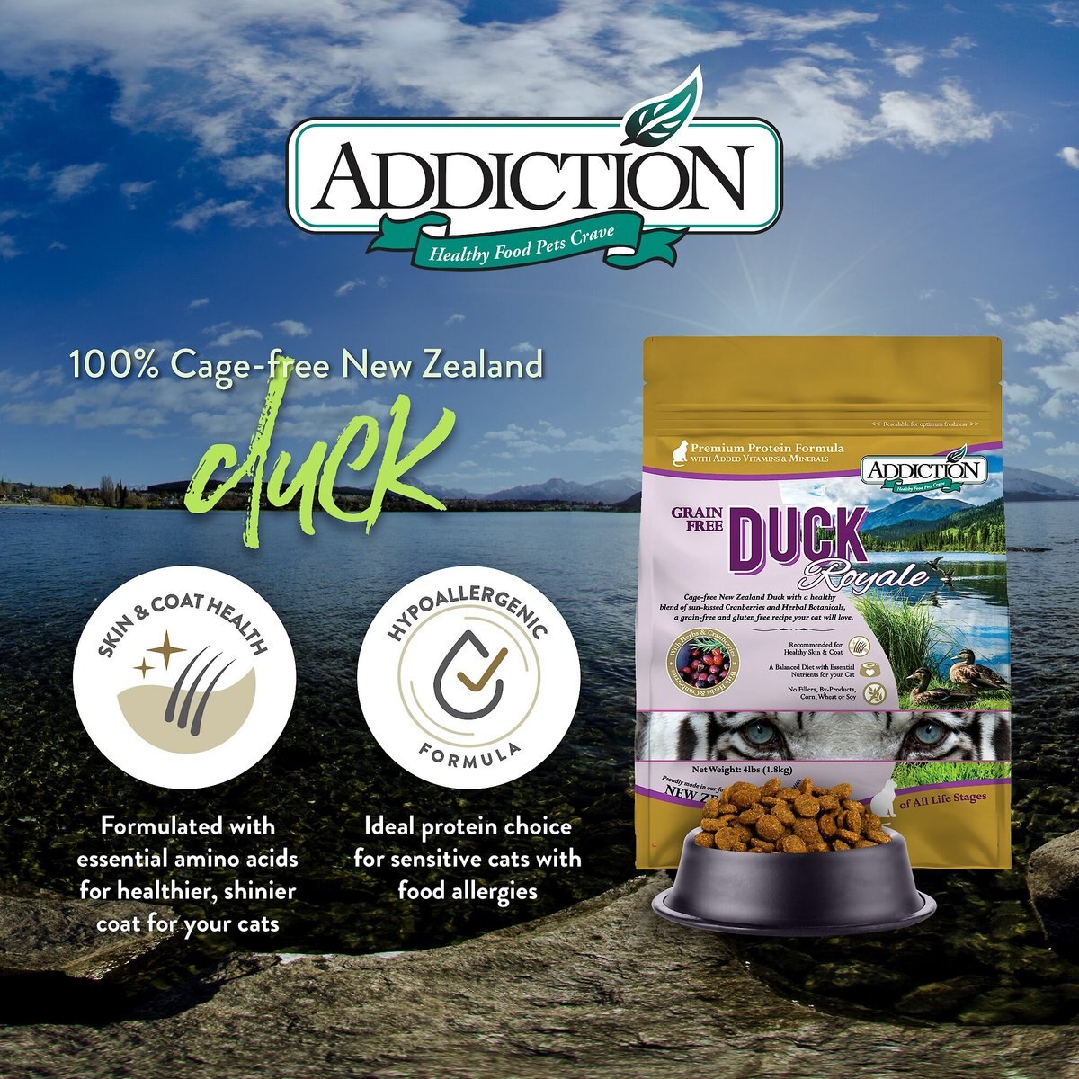 Addiction Grain-Free Duck Royale Dry Cat Food