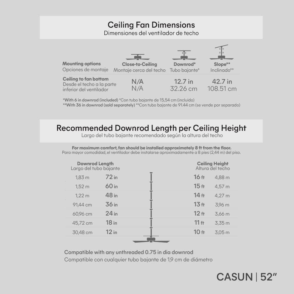 Home Decorators Collection Casun 52 in LED Indoor Aged Iron Ceiling Fan with Remote Control and Light Kit