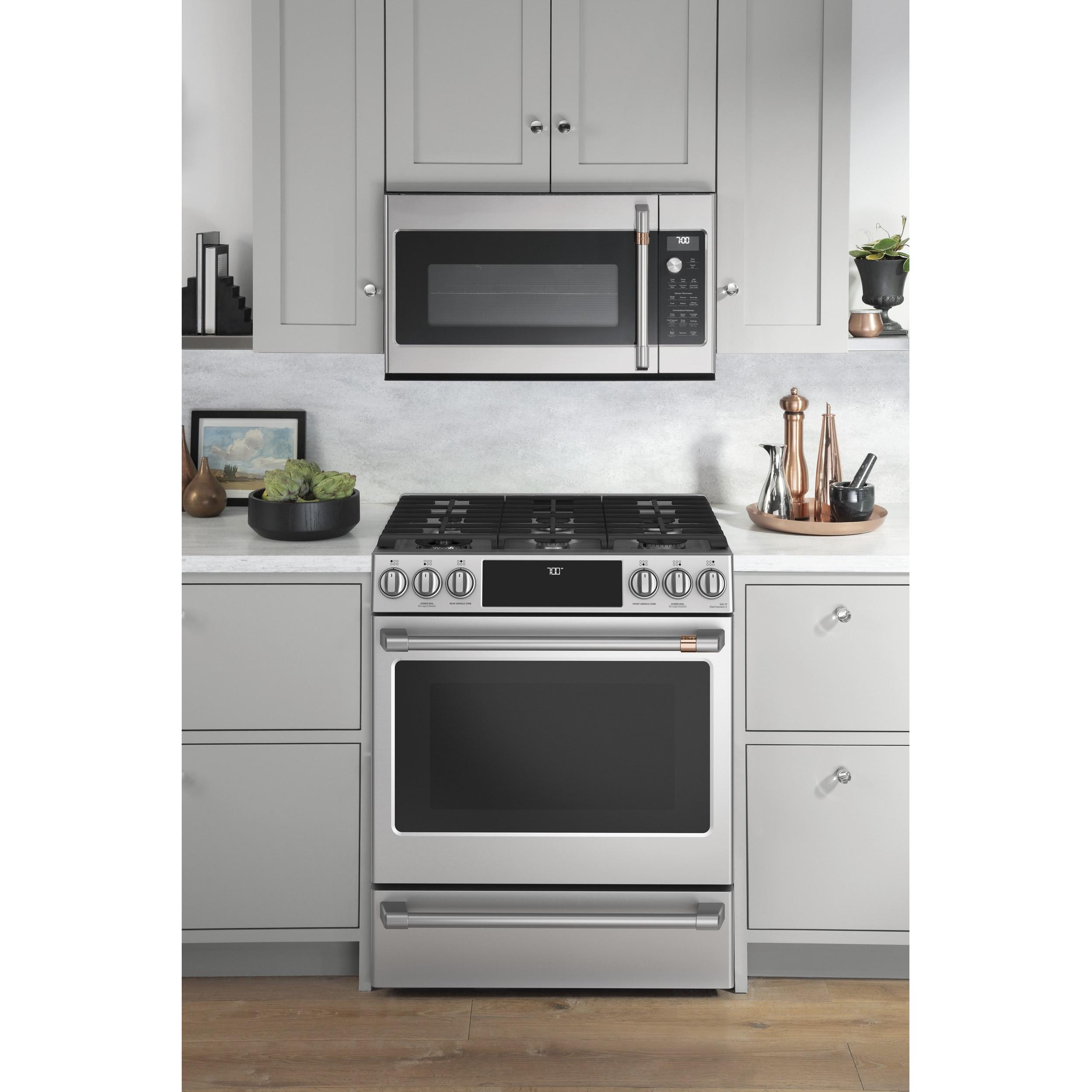 Café 30-inch Slide-in Gas Range with Convection Technology CGS700P2MS1