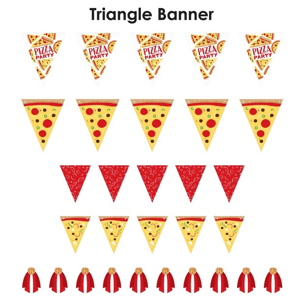 Big Dot Of Happiness Pizza Party Time Diy Baby Shower Or Birthday Party Pennant Garland Decoration Triangle Banner 30 Pieces