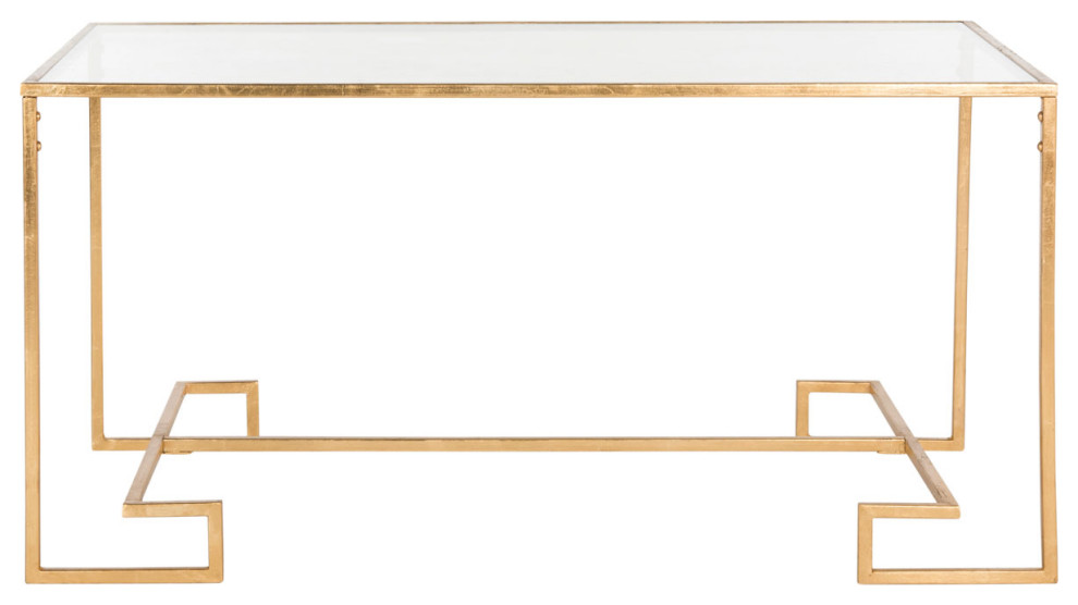 Cammie Coffee Table Antique Gold Leaf   Contemporary   Coffee Tables   by Peachtree Fine Furniture  Houzz