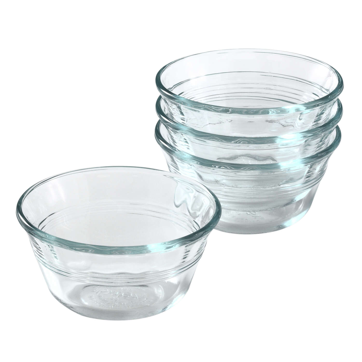 Pyrex 4 in. W X 4 in. L Custard Cups Clear 4 pk