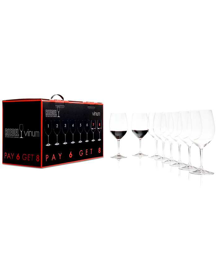 Riedel Vinum Bordeaux Wine Glasses 8 Piece Value Set