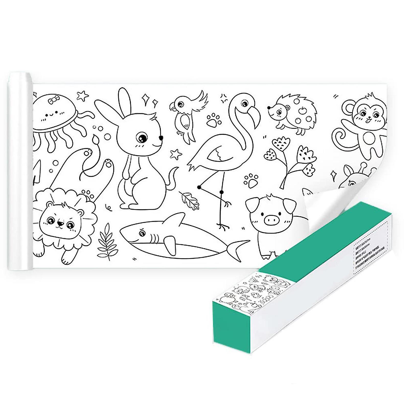 Children's Drawing Roll Diy Sticky Color Filling Paper Early Educational Toys