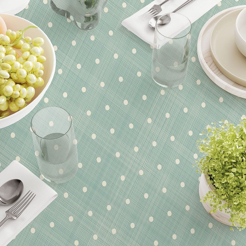 Square Tablecloth， 100% Polyester， 70x70， Textured Dots