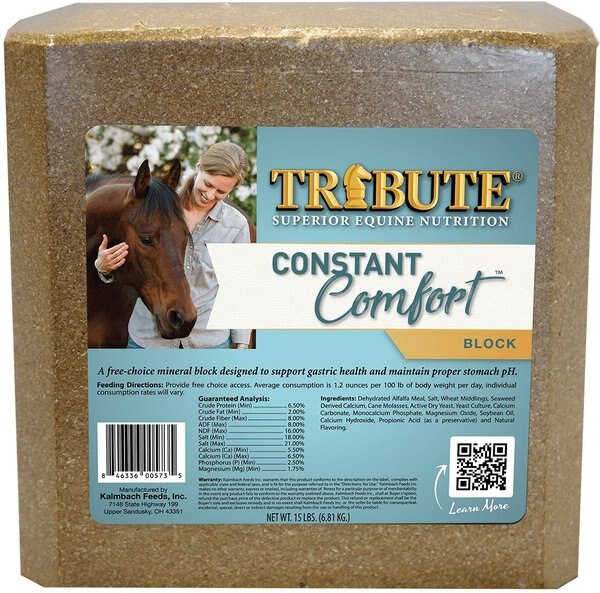 Tribute Equine Nutrition Constant Comfort Gastric Health Horse Supplement， 15-lbs block