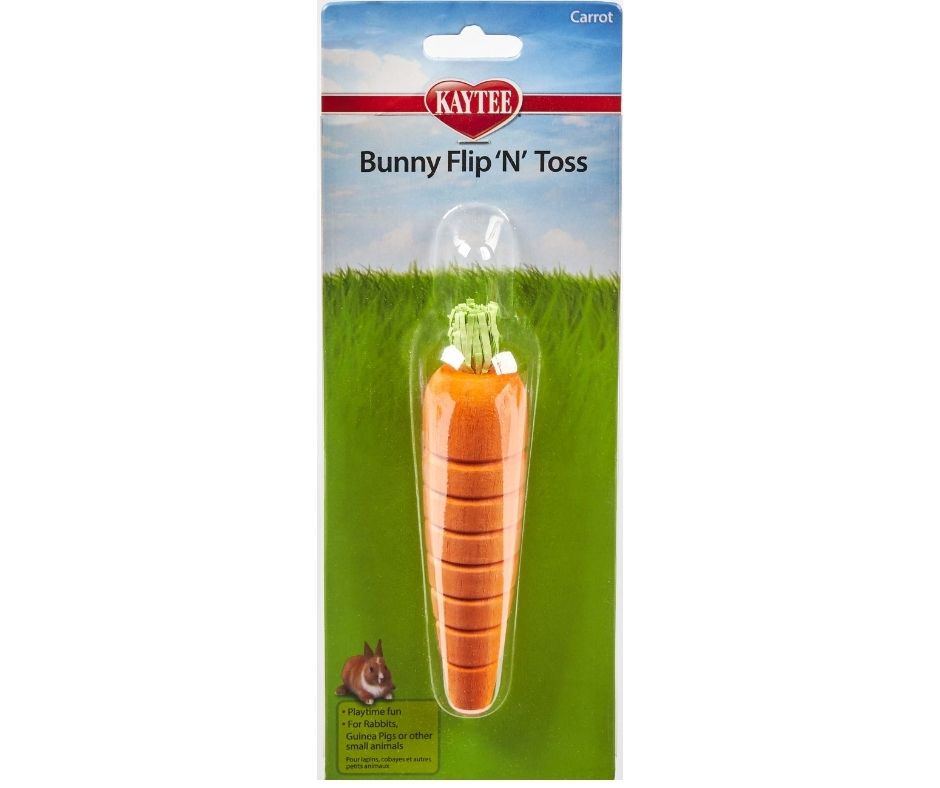 Kaytee Bunny Flip-N-Toss Carrot Toy