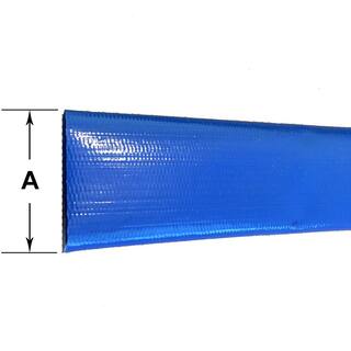 HYDROMAXX 8 in. Dia x 100 ft. Blue 4 Bar Heavy-Duty Reinforced PVC Lay Flat Discharge and Backwash Hose 3104800100