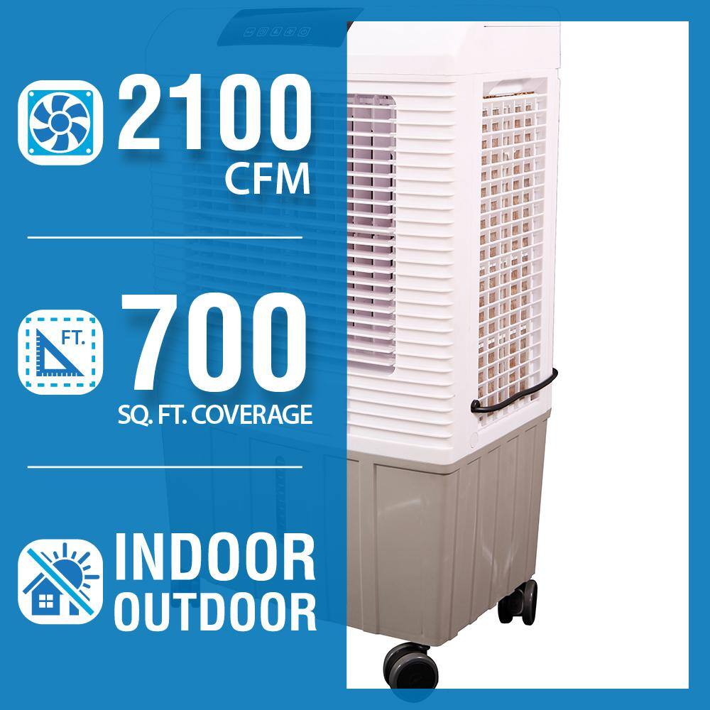 Hessaire 2100 CFM 3-Speed Portable Evaporative Cooler (Swamp Cooler) for 700 sq. ft. MC26A