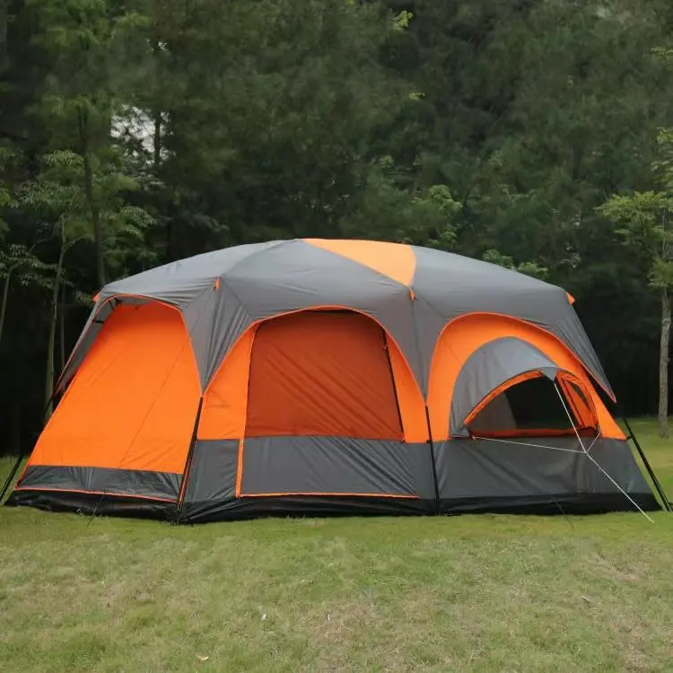 Well Ventilated 2 Bedrooms and a Hall Family Tent for Picnic Parties and Camping 3 Screen Rooms Waterproof Tent