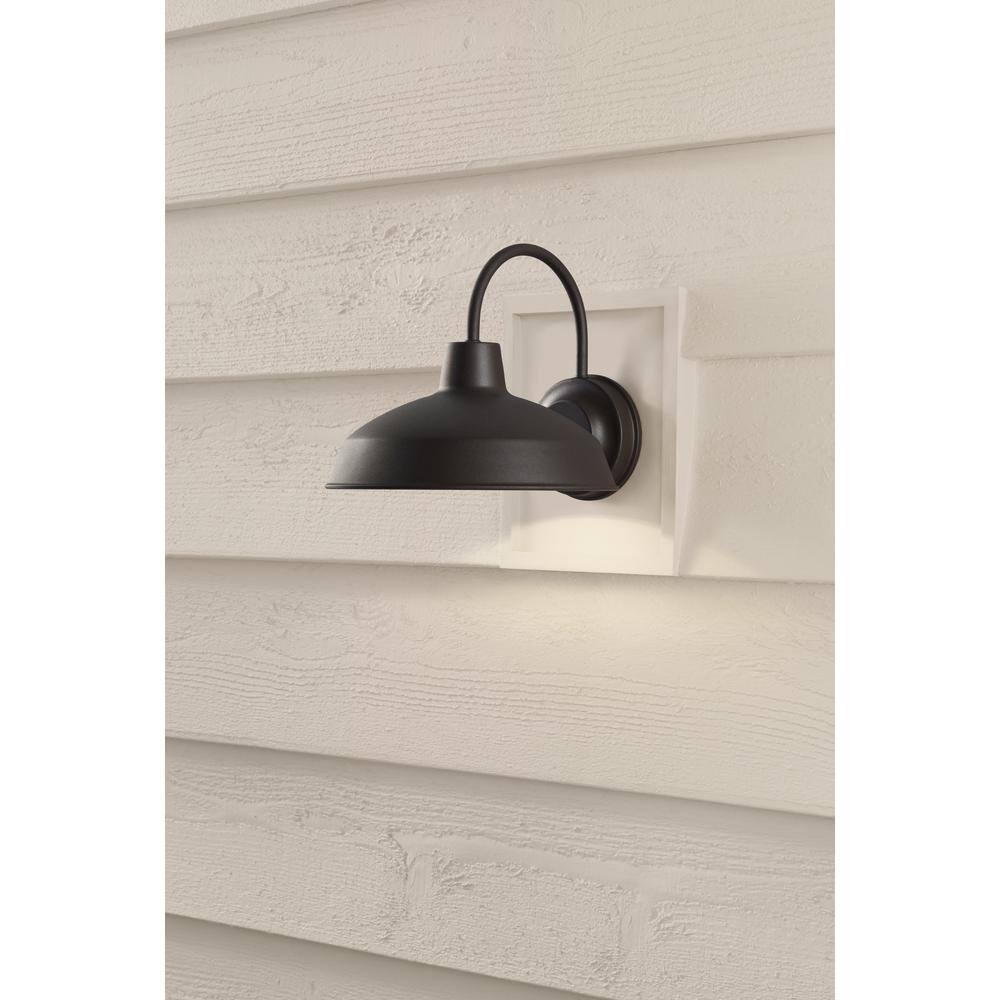 Hampton Bay Bronze Outdoor LED Barn Light Wall Lantern Sconce IZH1691L-2