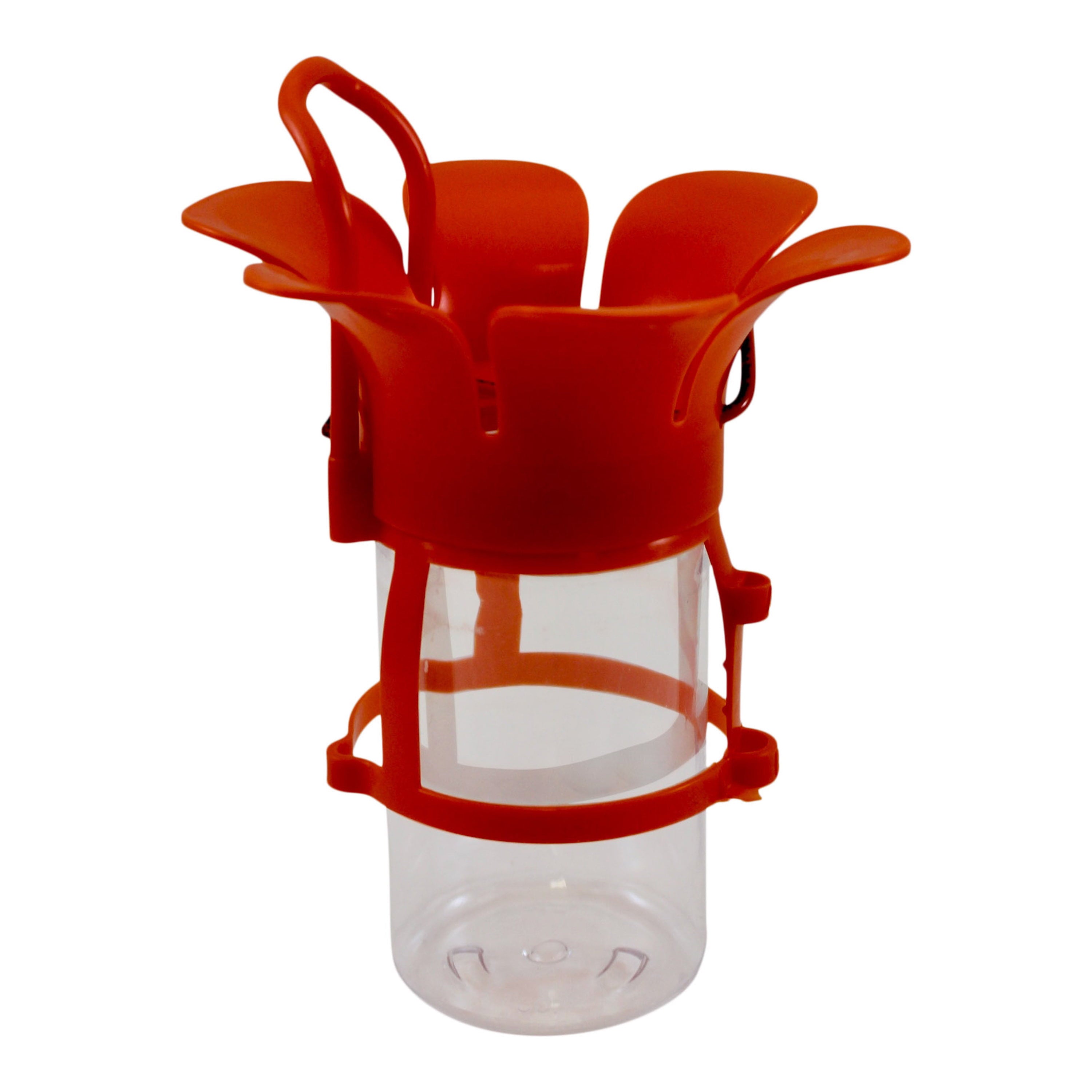 Songbird Essentials Grape Jelly Oriole Feeder， Fits Most 10-12oz Jelly Jars， Orange Plastic Bird Feeder