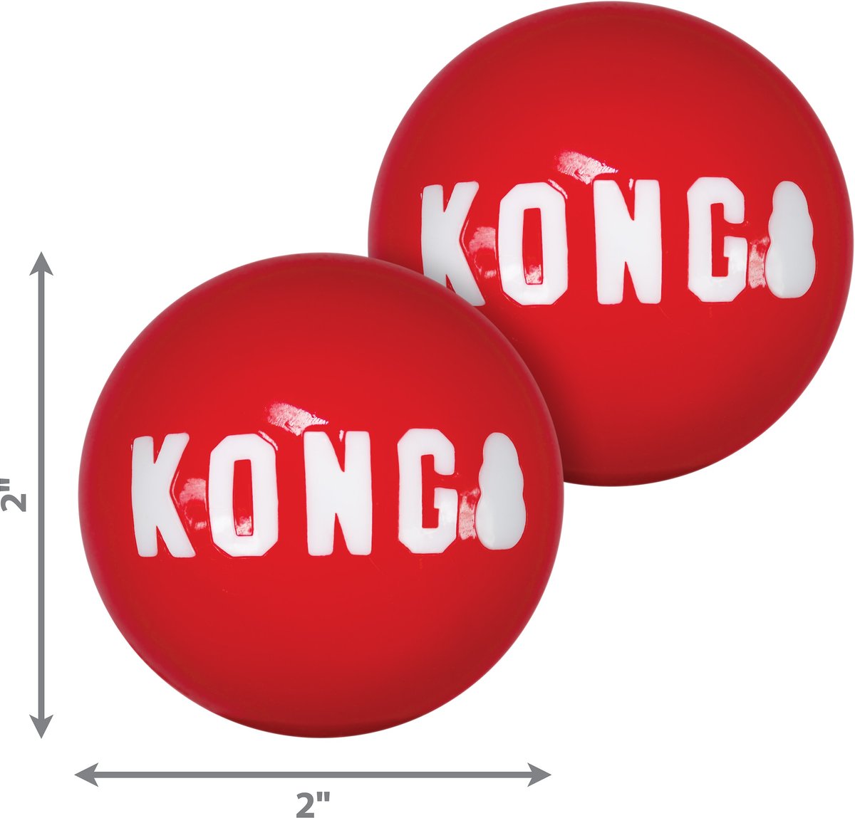 KONG Signature Balls Dog Toy， 2-pack