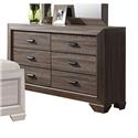 Acme Furniture Lyndon Weathered Gray Grain Dresser with Six Drawers