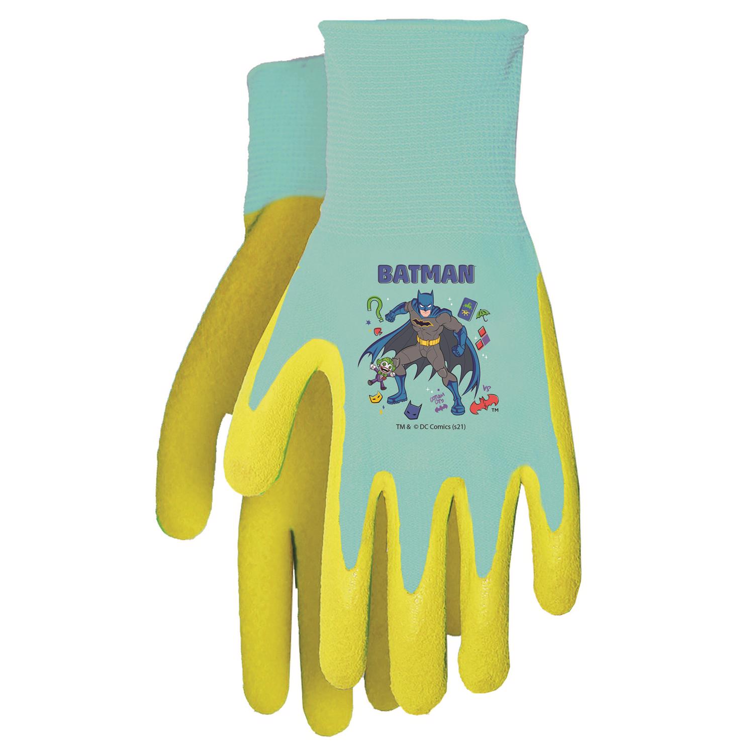 MidWest Quality Gloves Warner Bros Child\u0027s Outdoor Gardening Gloves Black/Yellow Youth 1 pair