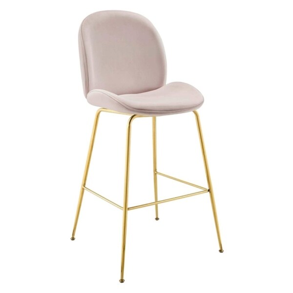 Beatlle style Velvet Counter Stool - N/A