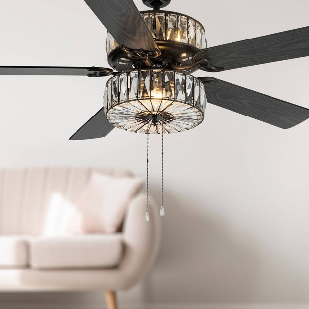 Led Caged Crystal Lighted Ceiling Fan River Of Goods