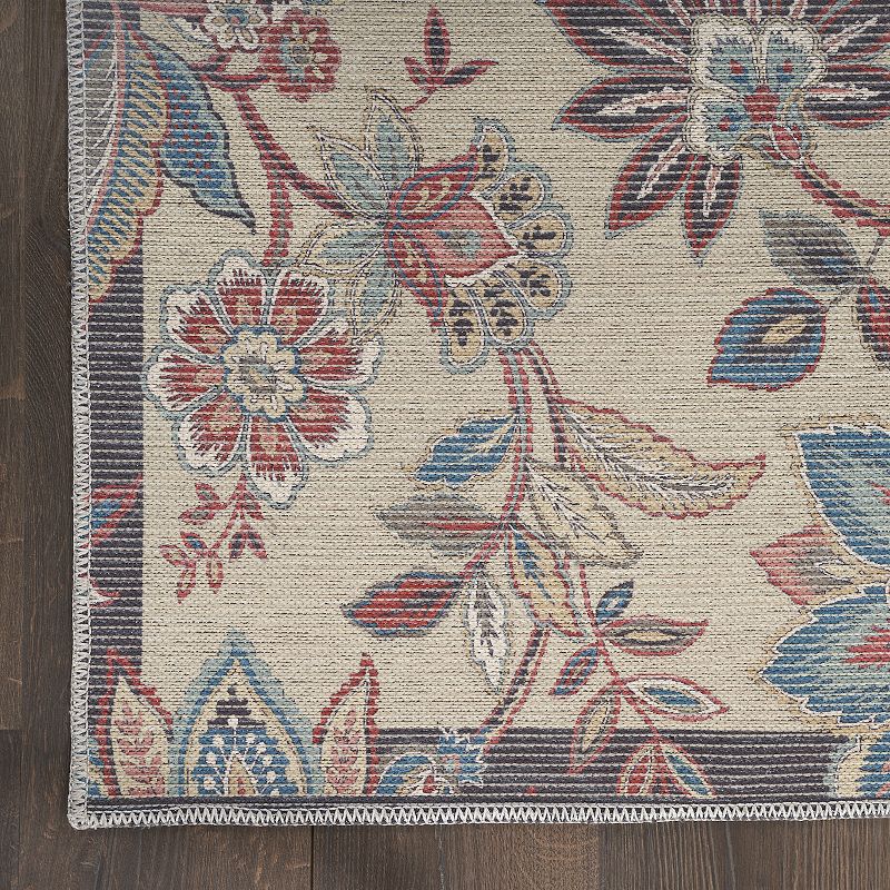 Waverly Washable Floral Area Rug