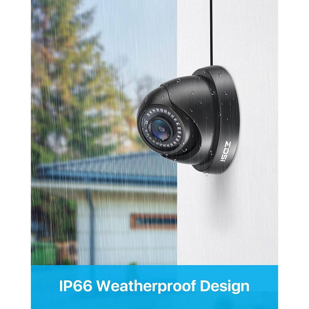 ZOSI Wired 1080p Outdoor Dome Security Camera 4-in-1 Compatible for TVICVIAHDCVBS DVR 1AC-4312C-BS-N