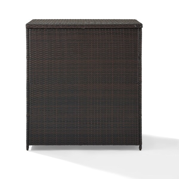 Palm Harbor Brown Wicker Outdoor Bar