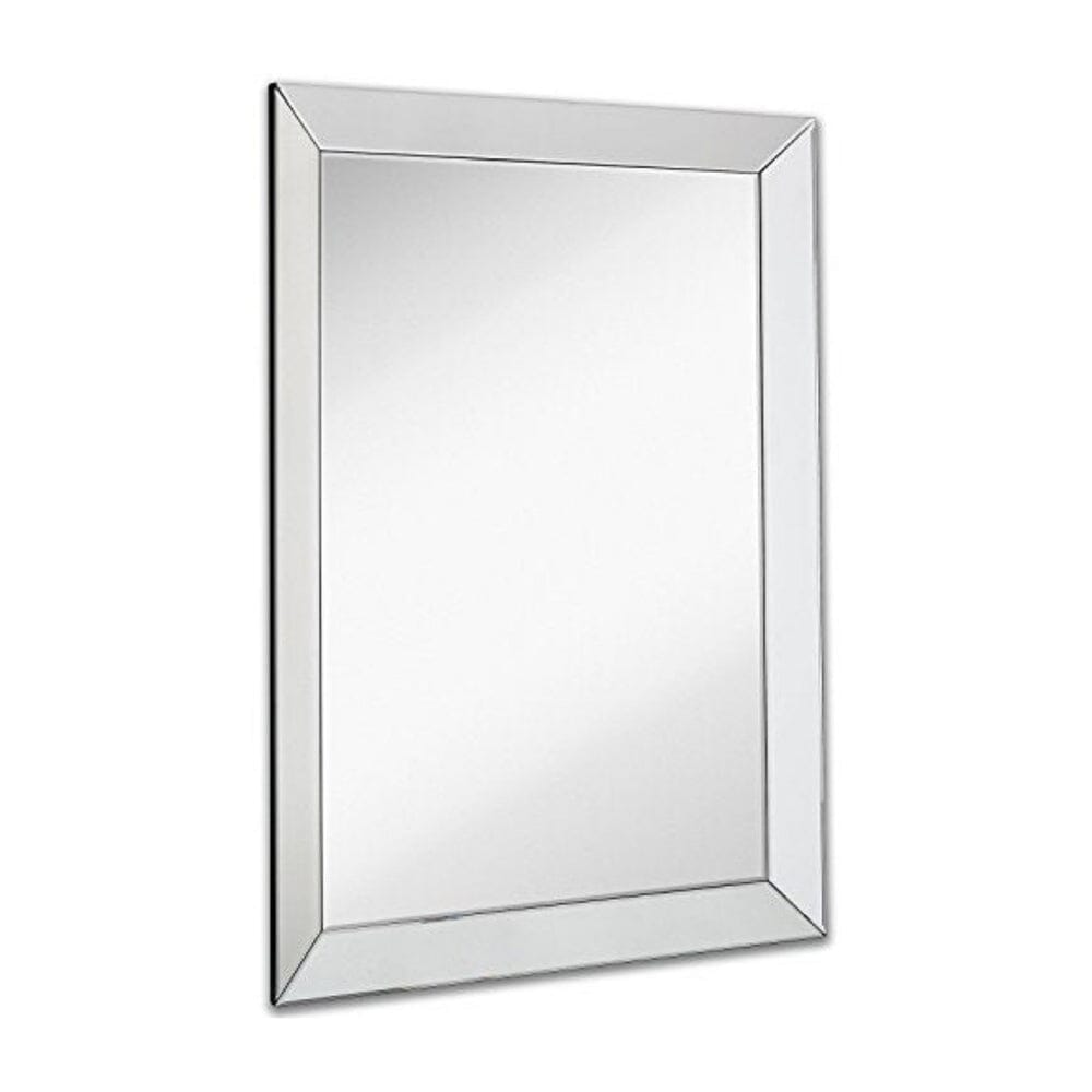 Large Framed Wall Mirror with Angled Edge Mirror Frame