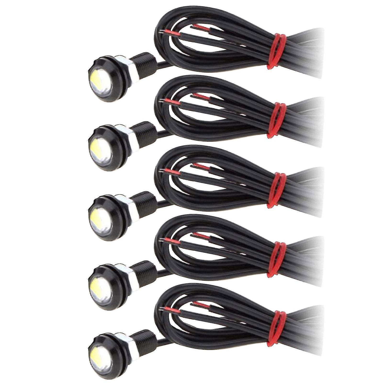 5x White Dc12v 9w  Eye Led Daytime Running Drl Backup Light Car Auto Lamp