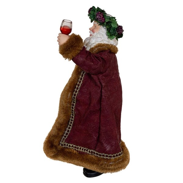 Kurt Adler 10.5Inch Fabriché Wine Santa