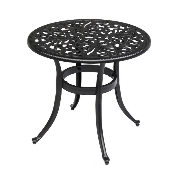 Outdoor Cast Aluminum Dining Table with Umbrella Hole