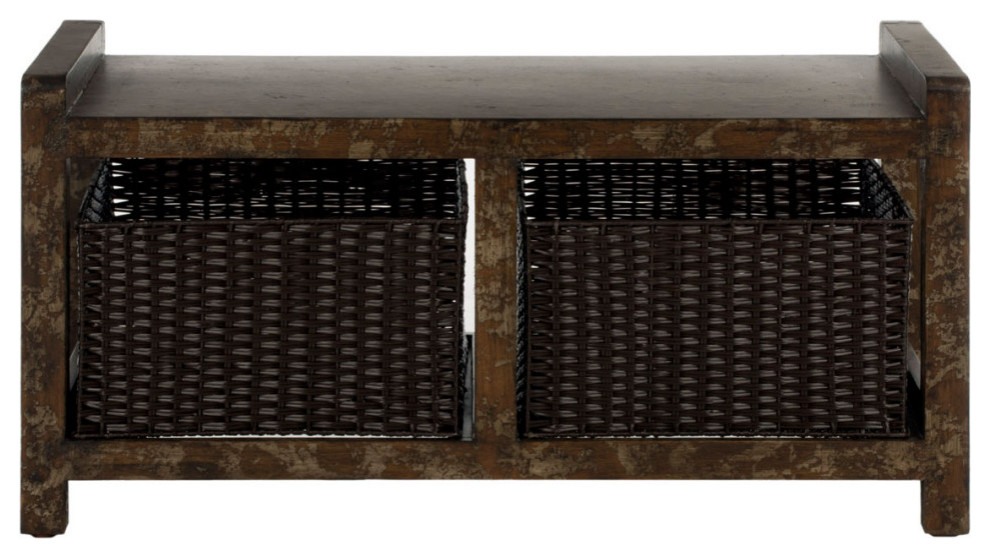 Cole Storage Console Dark Brown   Tropical   Console Tables   by AED Luxury Home Decor  Houzz