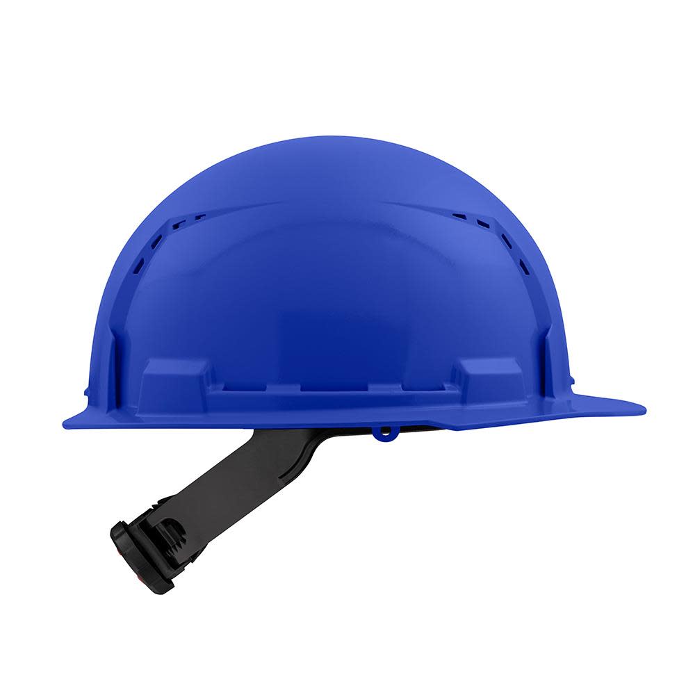 Milwaukee Front Brim Vented Hard Hat with 4pt Ratcheting Suspension Type 1 Class C Blue