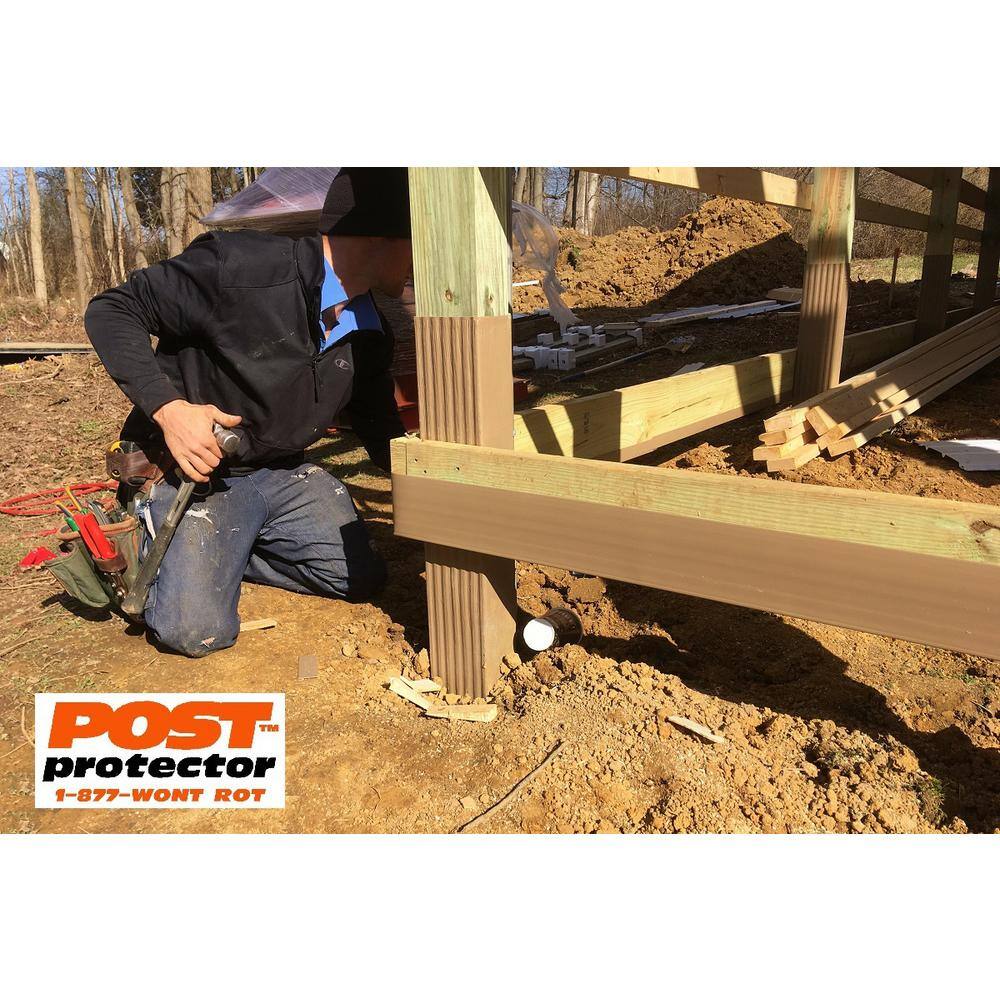 Post Protector 6 in. x 6 in. x 30 in. In-Ground Fence Post Decay Protection 6630