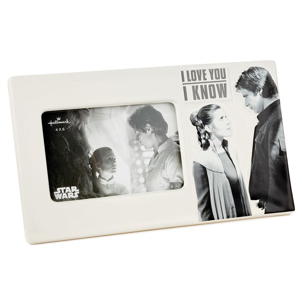 Hallmark  Star Wars™ Han Solo™ and Princess Leia™ I Love You I Know Ceramic Picture Frame, 4x6