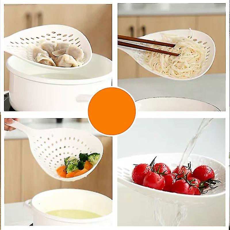 Silica Gel Heat Resistant Thickened Large Filter Spoon， Fishing Dumplings， Noodles， Dumplings， Vegetables And Boiled Water