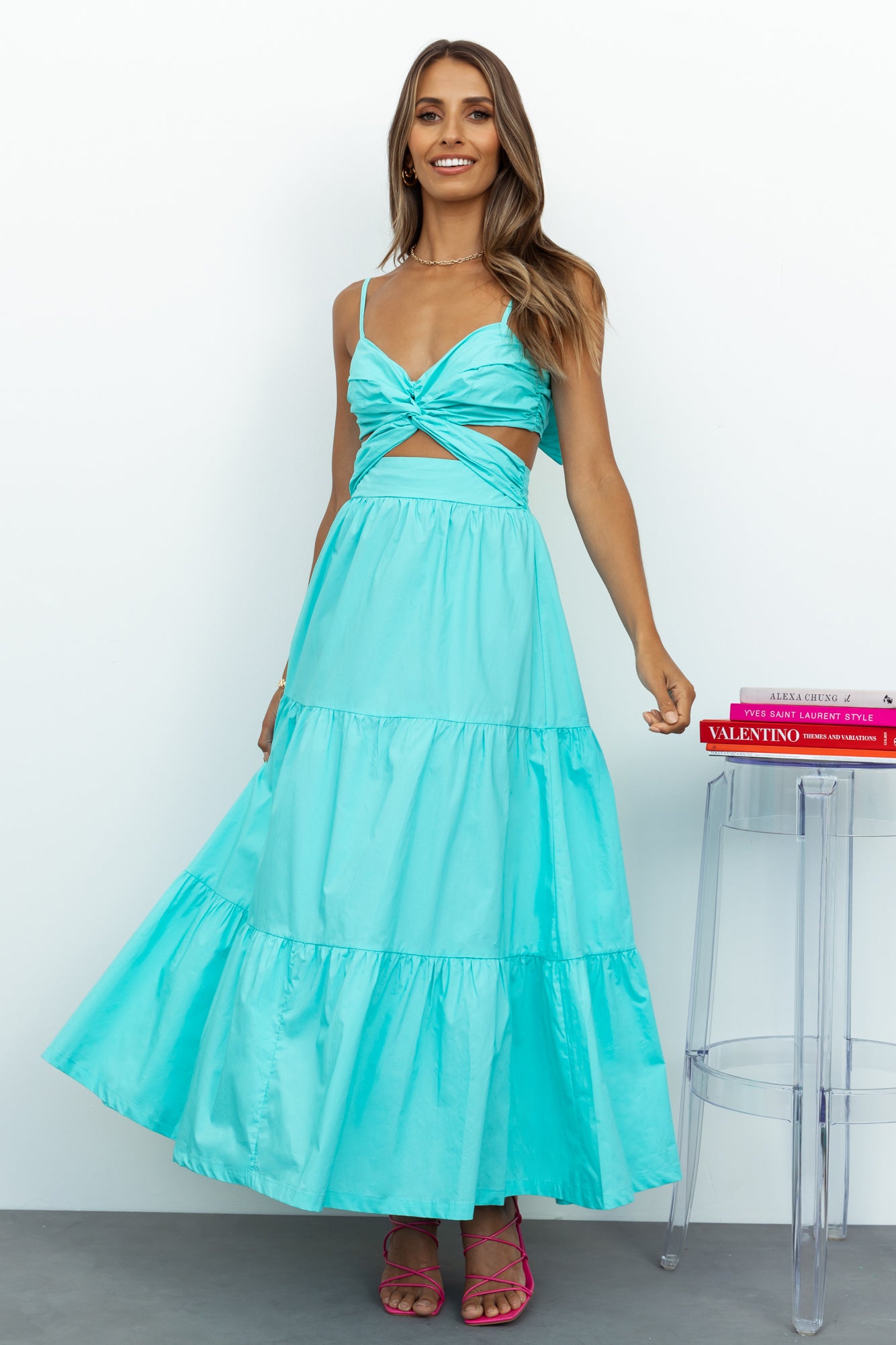 Need To Know Now Maxi Dress Aqua