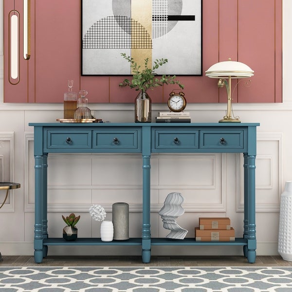 Console Table with Drawers and Long Shelf Rectangular