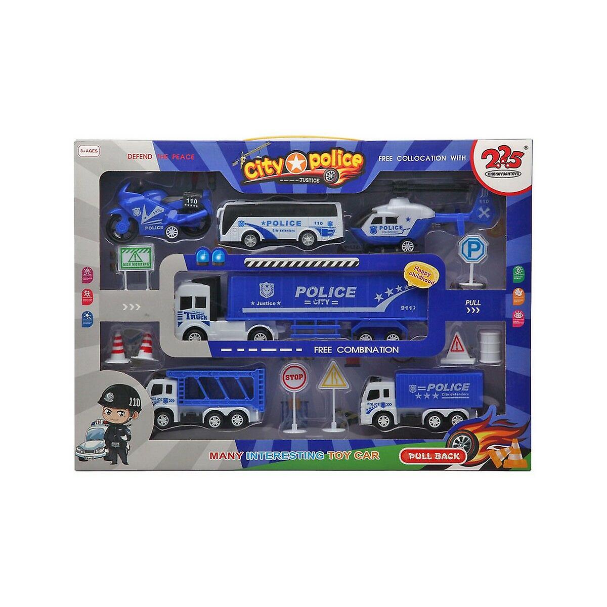 Vehicle Playset City Police 45 x 33 x 6 cm Multicolour