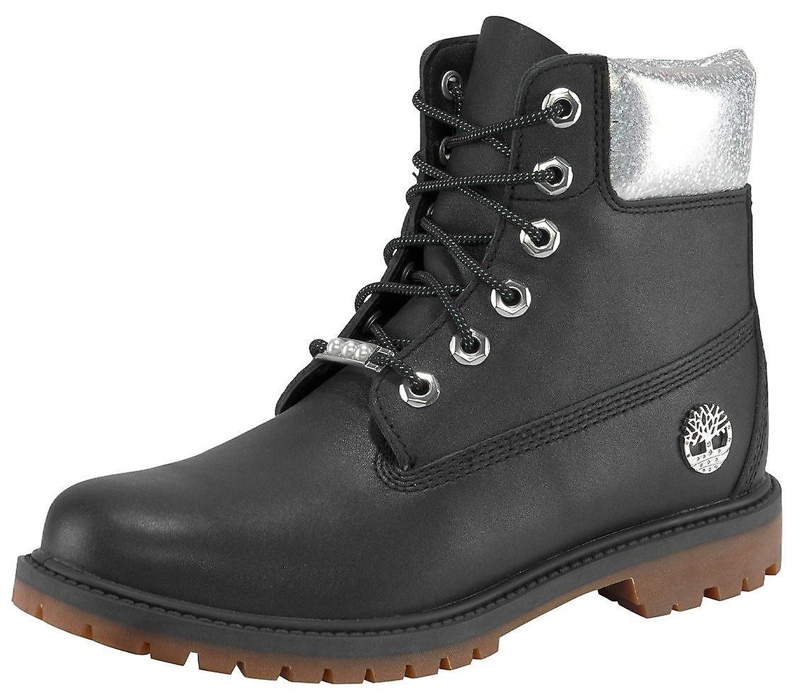 Timberland 6 Inch Heritage Cupsole Jet Black Nubuck Womens Boots