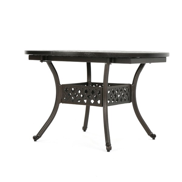 Outdoor Expandable Aluminum Dining Table with Lightweight and Stable Aluminum Frame