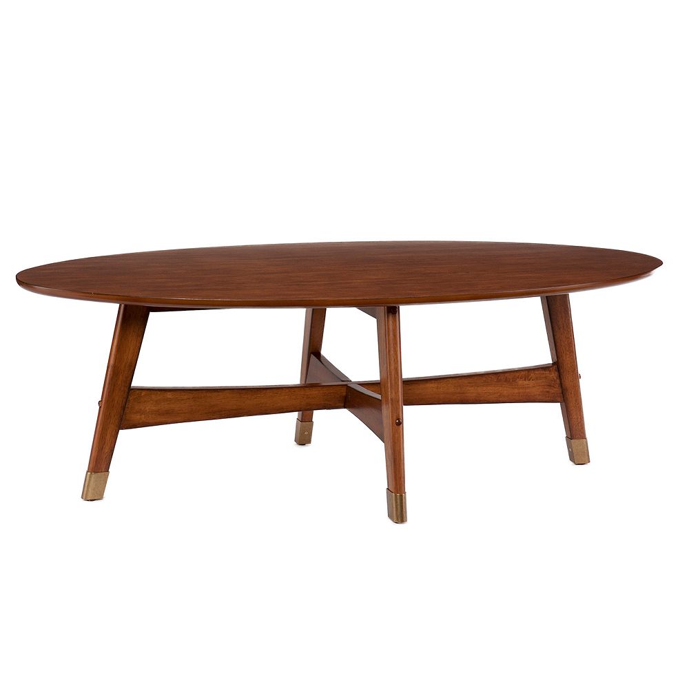 Southern Enterprises Rhoda Oval Midcentury Modern Coffee Table