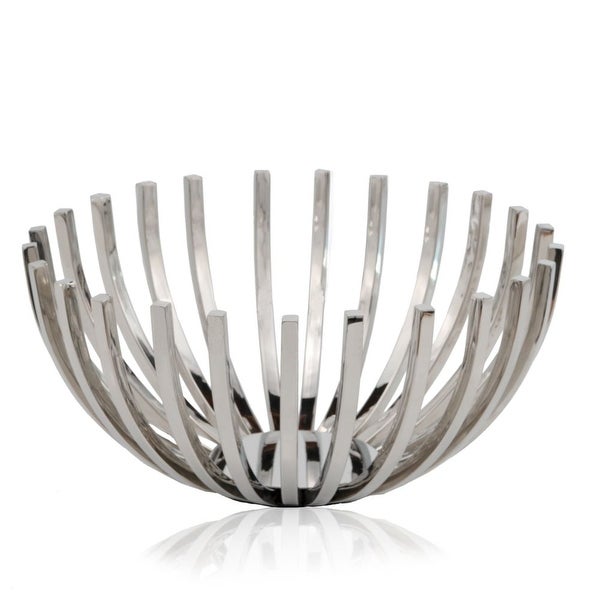 14' Round Stainless Steel Modern Open Centerpiece Bowl - 8 W x 16 D x 6 H