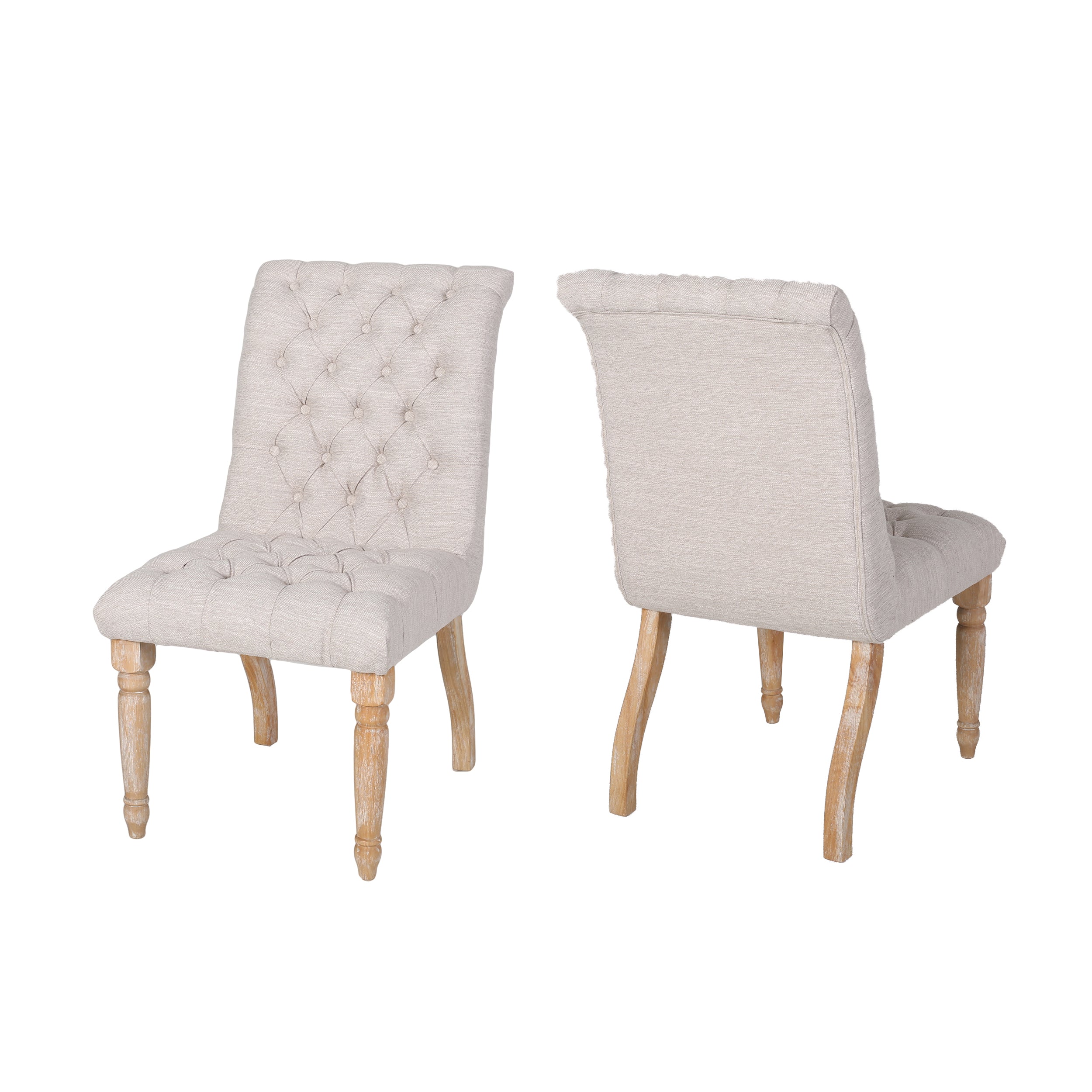 Terrance Tufted Fabric Dining Chair (Set of 2)