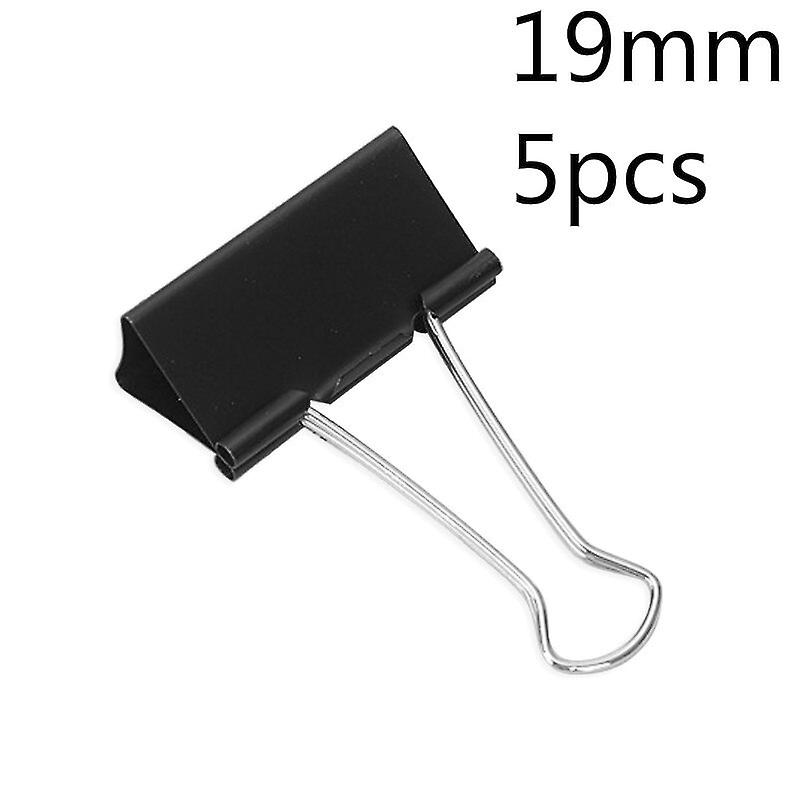 Black Metal Dovetail Paper Clip Paper Clip 19 25 32 41 51 Mm Foldback Binder Clips Black Grip