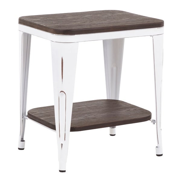 Carbon Loft Samira Industrial Wood and Metal End Table