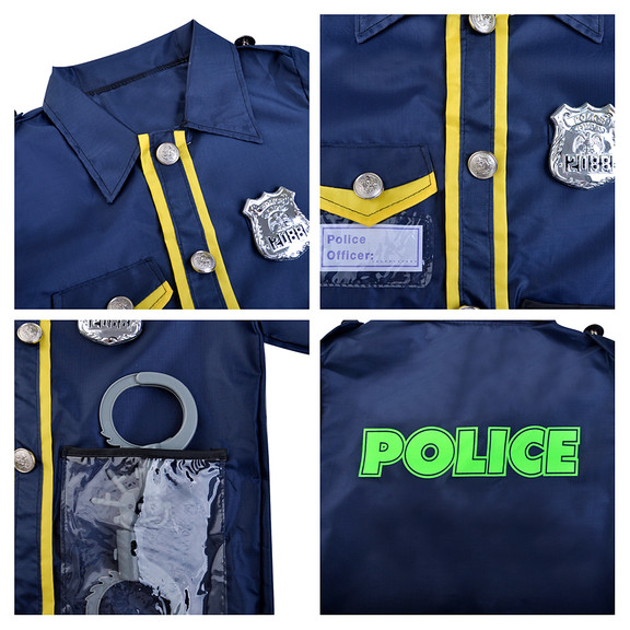 TOPTIE Police Costume for Kids  Christmas Role Pla...