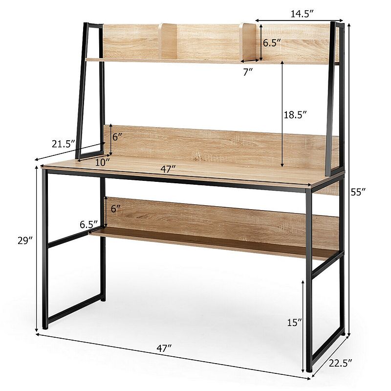 47-Inch Computer Desk Writing Study Table Workstation