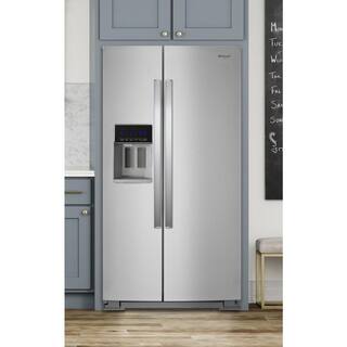 Whirlpool 28 cu. ft. Side by Side Refrigerator in Fingerprint Resistant Stainless Steel WRS588FIHZ