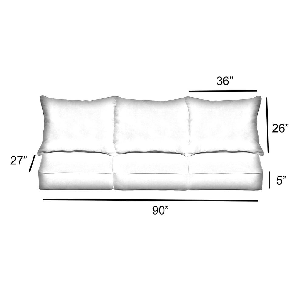 Humble + Haute Pensacola Multi Outdoor/Indoor Deep Seating Pillow and Cushion Set 22.5in x 22.5in x 5in